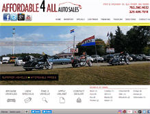 Tablet Screenshot of affordable4allautosales.com